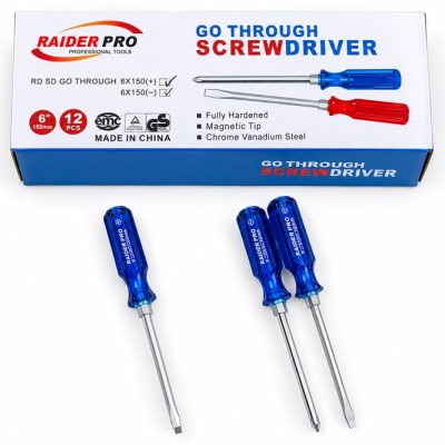 پیچ گوشتی ضربه خور آچار خور 150×6 طرح نووا RAIDER PRO